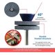thumbnail image 4 of 2 afiladores de cuchillas para cortacésped de doble capa, afilador de cuchillas para cortacésped resistente al desgaste adecuado para la mayoría de taladros eléctricos o taladros manuales, 4 of 5