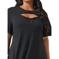 thumbnail image 3 of Gvmfive Women's Dresses Casual Short Sleeve Twisted Hem Loose T-Shirt Dress, 3 of 4