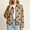 #New Brown, variant on AloohaidyvioNo Boundaries Polka Dot Cropped Jackets for Women Trendy Button Front Lightweight Casual Outerwear with Pockets