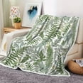 thumbnail image 4 of Sage Green Eucalyptus Throw Blanket - Vintage Botanical Farmhouse Design, Soft Plush Lightweight Flannel for Sofa or Bedroom, 280gsm, Anti-Pilling & Cozy Comfort, Throw Blanket for Couch, 4 of 6