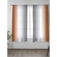 thumbnail image 2 of Sheer Curtains 63 Inch Length 2 Panels Set for Bedroom, Orange Grey Semi Sheer Curtains for Windows, Gray Farmhouse Modern Rustic Voile Window Treatments Rod Pocket Curtain, 2 of 7