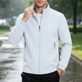 thumbnail image 2 of YODETEY Men’s Stand Collar Lightweight Zip Jacket, Long Sleeve Windproof Softshell Jacket , Size XXS-XL, 2 of 10