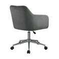 thumbnail image 6 of Linon Abram Task Chair with Adjustable Height & Swivel, 275 lb. Capacity, Gray Velvet Fabric, 6 of 12