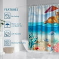 thumbnail image 3 of JOOCAR Funny Beach Ocean Dog Kids Shower Curtain Sets for Bathroom Bathtub Decor with 12 Hooks Washable Durable Polyester Fabric 72"x72"inch, 3 of 7