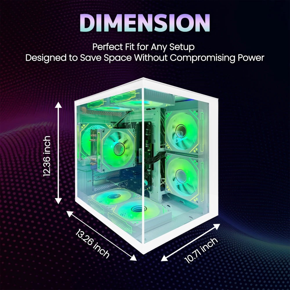 Pre-Built Gaming Desktop PC, AMD Ryzen 5 5600GT, Radeon Graphics, 512GB SSD, 16GB, Windows 11 Ho'me
