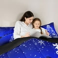 thumbnail image 4 of Feelyou Christmas Tree Kids Bedding Comforter Set 7pcs, Magic Jungle Reindeer King Bedding Sets, Glitter Xmas Stars Print Reversible Bed Sheets, Lightweight Room Decor, 4 of 7