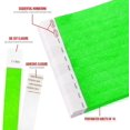 thumbnail image 5 of 500 pack neon green tyvek wristbands for events waterproof recyclable comfortable tear resistant paper bracelets wrist bands for concerts bars party festivals, 5 of 6