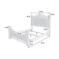 thumbnail image 7 of JERFIT Queen Bed Frame with Headboard Footboard, Traditional Upholstered Faux Leather Platform Bed, Dark Cherry Finish, No Box Spring Needed, 7 of 7