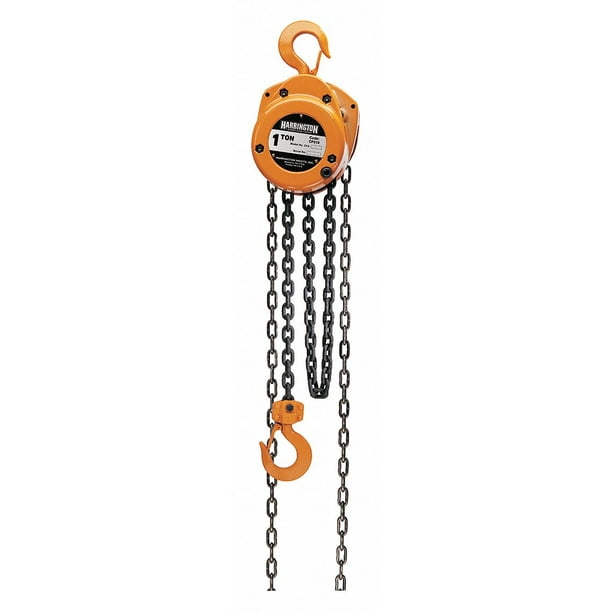 Harrington Manual Chain Hoist,2000 lb.,Lift 10 ft. CF01010