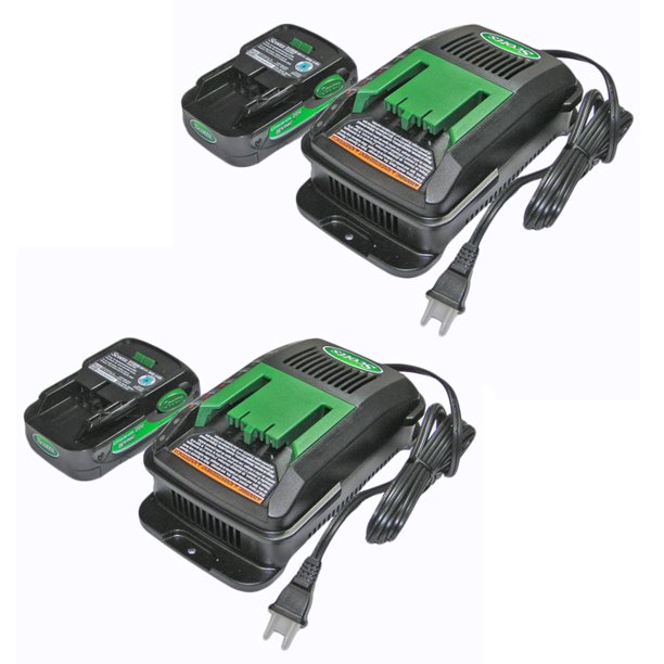 Scotts 2 Pack Of Genuine OEM Replacement 20 Volt Battery and Charger