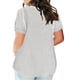 thumbnail image 3 of ICHUANYI Clearance Plus Size Tops For Women Sexy V-Neck Blouse Lace Casual Loose Summer Short Sleeve Blouse(White, XL) ICHUANYI WER2023081204271, 3 of 4