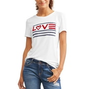EV1 from Ellen DeGeneres Love Flag Crew Neck Graphic Tee Women's