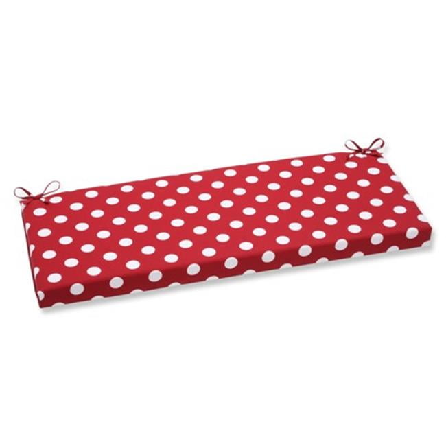 Polka Dot Red Bench Cushion