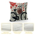 thumbnail image 4 of JEUXUS Valentines Pillow Covers  Bicycle Love Heart Pillow Covers Valentine Home Decorative for Sofa, 4 of 5