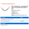 thumbnail image 2 of Rear Left Brake Hose - Compatible with 2008 - 2010 Hyundai Elantra Sedan 4-Door - Raybestos, 2 of 2