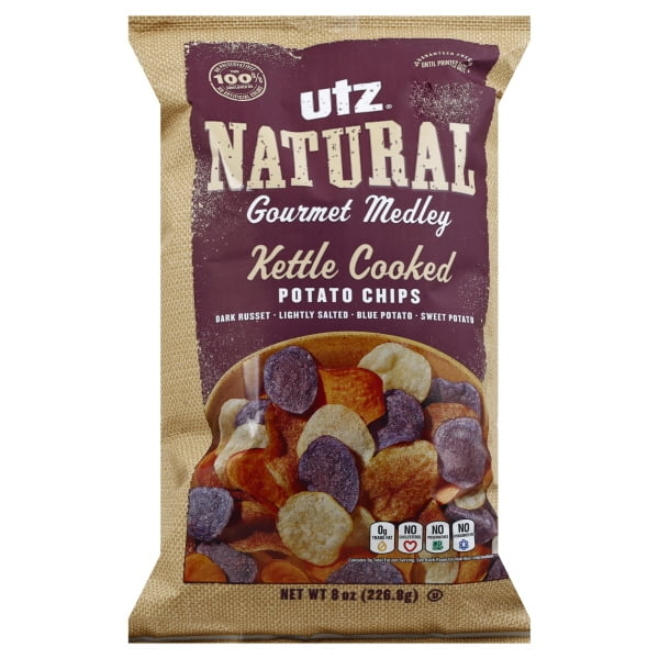 Utz Natural Gourmet Medley Potato Chips, 8 Oz.