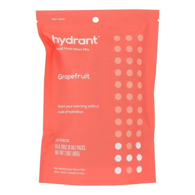 Hydrant Rapid Hydration Drink Mix, Grapefruit, Pack of 10