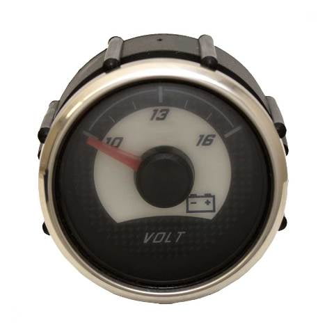 Faria Boat Volt Gauge VE0133A | 10 - 16V 2 Inch Silver Black White