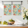 thumbnail image 3 of Turquoise Flowers Kitchen Towels Set of 1, Country Vintage Chic Flowers Vines Absorbent Dish Towels for Kitchen, Microfiber Hand Towel, Quick Drying Tea Towel for Cleaning Decorative Dishcloths, 3 of 7