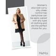 thumbnail image 7 of MeMoi Plus Size Curvy Silky Sheer Control Top Pantyhose - Womens - Female (7X, Jet Black), 7 of 7
