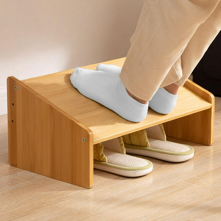 Extra Wide Under Desk Footrest, Office Large Wood Tilt Step Stool - Keep  Sitting Posture, Playing PC Game, Ergonomic Foot Stool, 60×28×(12-5) cm