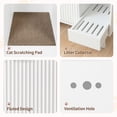 thumbnail image 4 of YDN Home Cat Litter Box Enclosure - 31.5 inch Wood Hidden Cat Litter Box Furniture for 2 Cats, Indoors Cats Washroom Cabinet Side Table with Scratching Pad for Living Room & Bedroom,White, 4 of 9