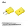 thumbnail image 3 of Uxcell K Type Thermocouple Wire Connectors Male Female Plug Adapter 220C(428F) for Thermocouple Yellow 3 Set, 3 of 6
