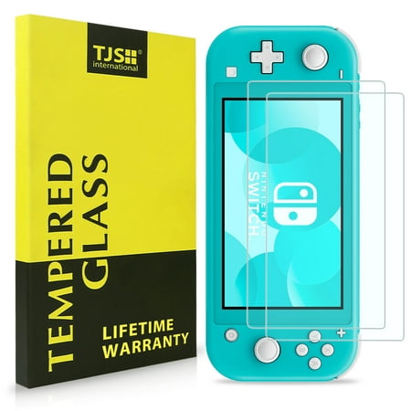 Nintendo Switch Lite Screen Protector [2 Pack], TJS Tempered Glass Film for Nintendo Switch Lite 2019 [Bubble Free] [Ultra Clear] [9H Hardness] [Anti-Scratch] [Shatterproof] [Anti-Fingerprint]