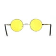 thumbnail image 2 of Lunettes de Soleil Hippie Rétro Ajustées à Petit Cercle Rond avec Lentille Argent Jaune, 2 of 4