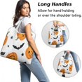 thumbnail image 2 of 5 Pack Foldable Shopping Bag,Halloween Pumpkins Bats and Stars Reusable Grocery Bags with Pockets,Large Reusable Tote Bags with Handles Waterproof & Lightweight, 2 of 6