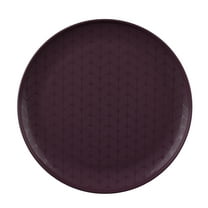 Mainstays - Purple Round Plastic Plate, Interwoven Braided Etched, 10.5 Inch