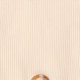 thumbnail image 4 of KPOPLK Summer Newborn Boy Clothes Pajama Button Down Short Sleeve Ribbed Romper Collared Bodysuit One-Piece PJM Size 3-6 Months,Beige, 4 of 9