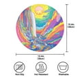 thumbnail image 4 of 15.4inch Round Placemats, DIY Printing Design, Suitable for Kitchen, Table Party Decoration A Waterfall Trippy, 4 of 7
