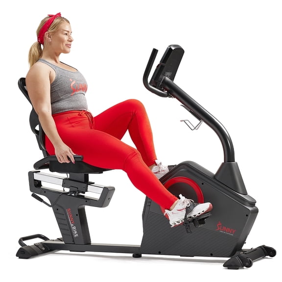 Sunny Health & Fitness Premium Magnetic Indoor Recumbent Exercise Bike with FREE SunnyFit® App