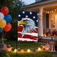 thumbnail image 2 of AZXY 4th of July Garden Flag 15.7x23.6 Inch Double Sided Patriotic Bald Eagle Stars and Stripes Outdoor Yard Decorations, 2 of 7