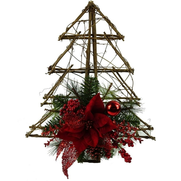 Holiday Time Christmas Decor 20" Decorated Grapevine Tree