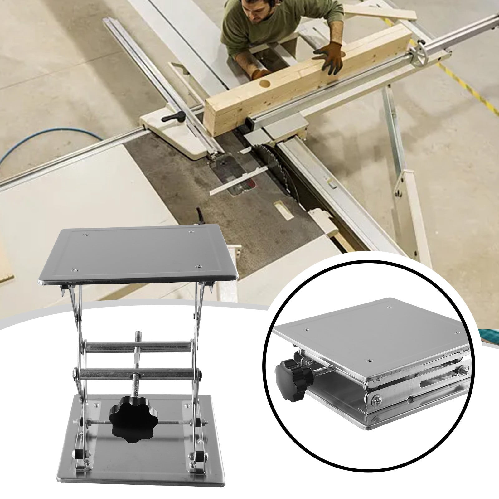 Aluminum Router Lift Table Woodworking Engraving For Spirit level Lifting Stand