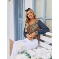 thumbnail image 6 of Weardear Women's Lace Long Sleeve Tops Crew Neck Pleated Tunic Top Business Work Dressy Blouses, 6 of 8