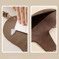 thumbnail image 3 of Sac à Lunettes en Cuir PU Motif Litchi Rétro Étui à Lunettes de Soleil Portable Cadre Myopie Étui Simple Sac à Lunettes Boîte de Rangement pour Lunettes, 3 of 4