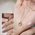 thumbnail image 3 of 925 Sterling Silver Cushion Cut Peridot Jewelry Set for Women August Birthstone Stud Earrings and Pendant Necklace on 18 Inch Chain 6mm & 8mm by MAX + STONE, 3 of 5