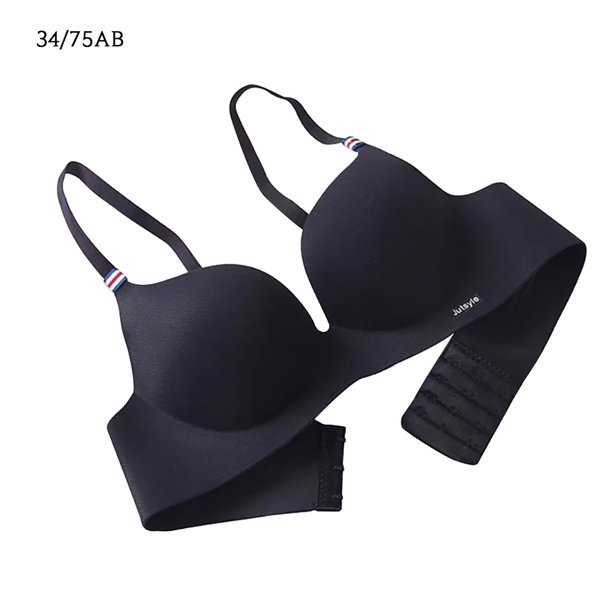 Qarigey Sujetador sin costuras Sujetador push up 3D inalámbrico Ropa interior sexy transpirable ajustable Lencería, Beige, 32 / 70AB Ropa interior Negro 34/75AB Qarigey AP000391-10