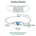 thumbnail image 6 of ChicSilver Infinity Heart Anklet for Women 925 Sterling Silver Dainty Cubic Zirconia CZ Created Blue Zircon Ankle December Birthstone Jewelry Birthday Gifts, 6 of 8