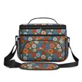 thumbnail image 2 of Pioneer Flower Floral Print Pattern Insulated Lunch Box for Women Men, Medium Leakproof Cooler Bag with Adjustable Strap, 10"x6.7"x8", 2 of 6