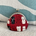 thumbnail image 5 of Wrapables Stylish Decorative Coin Purse, Clasp Wallet, Red Fortune Cat, 5 of 7