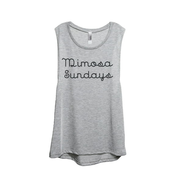 Thread Tank Mimosa Sundays Women's Sleeveless Muscle Tank Top Sport Grey Small