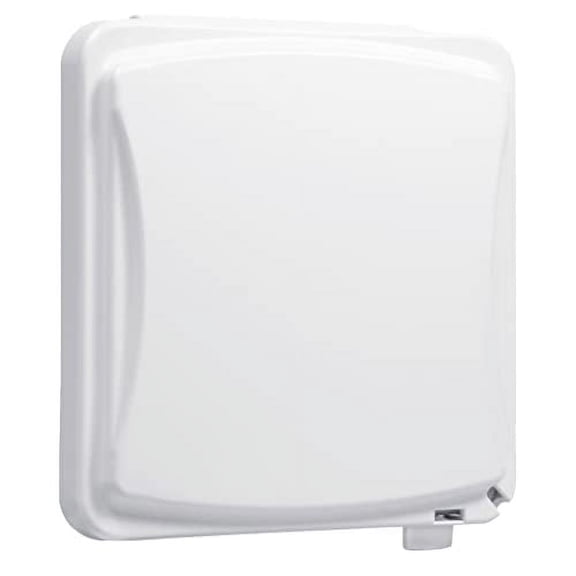 TayMac MM1410W 55-in-1 Configurations 2-Gang Vertical Weatherproof Plastic Flat Cover, White