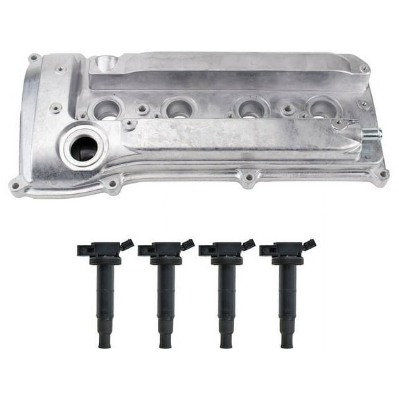 Ignition Coil and Valve Cover Kit 5 Piece - Compatible with 2005 - 2010 Scion tC 2006 2007 2008 2009
