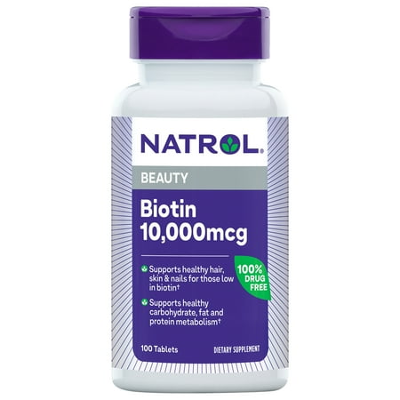 ナトロール ビオチン 10,000mcg 100錠【Natrol】Biotin 10000 mcg, 100 Tablets
