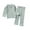Light Green, variant on REDARER Boys' Ribbed Waffle Knit Pajama Set, Soft Long Sleeve Loungewear for Toddler & Kids,2-3 Years