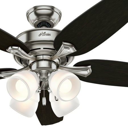 Hunter Fan 52" Ceiling Fan with 4 LED Lights in Brushed Nickel (Certified Refurbished)